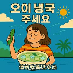 请给我黄瓜冷烫（오이 냉국 주세요)