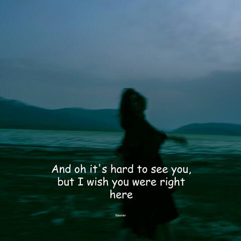 And oh it's hard to see you, but I wish you were right here