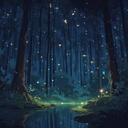 moonlight in the forest