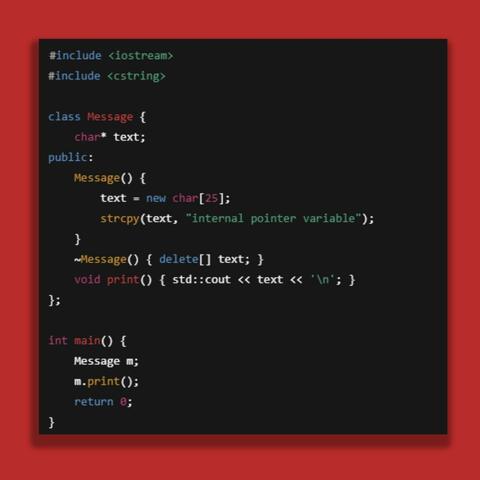 Internal pointer variable