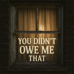 You didn't owe me that