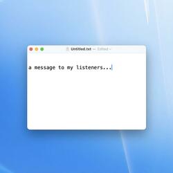 a message to my listeners