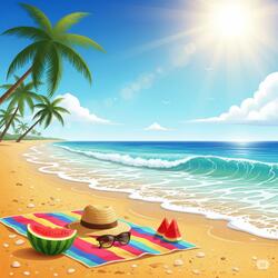 Summer plus the beach