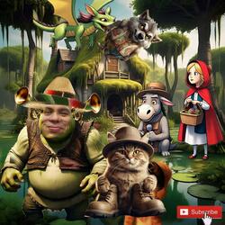 Cuentos Locos con Shrek, Burro y Caperucita