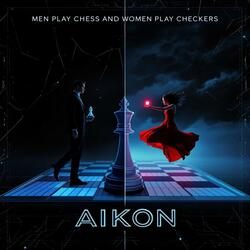 Men Play Chess And Woman Play Checkers