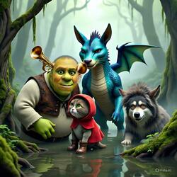 Red Hood, the Donkey & the Dragon