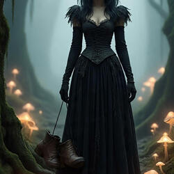 Cinderella wore black