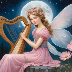 Starlit Cosmos Whispers, Ambient Harp & Flute for Healing Sleep