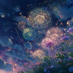 夜空に咲く花