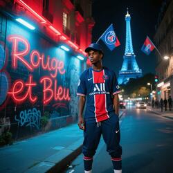 Rouge et bleu PSG
