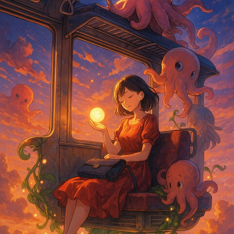 まるで植物に囲まれてるような空間でリラックスするチル