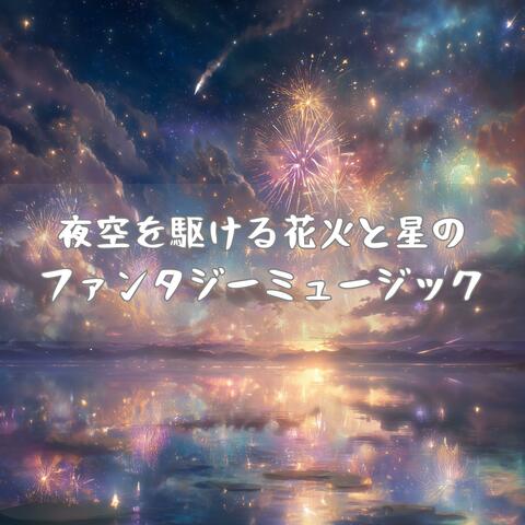 夜空を駆ける花火と星のファンタジーミュージック