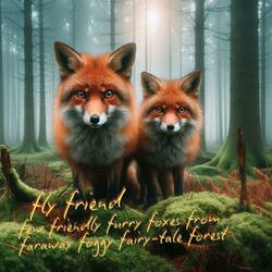 few friendly furry foxes from faraway foggy fairy-tale forest