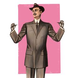 Lazy guy does nothing