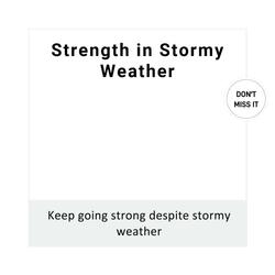 know matter the storm