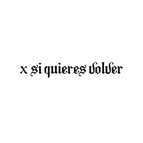 X SI QUIERES VOLVER