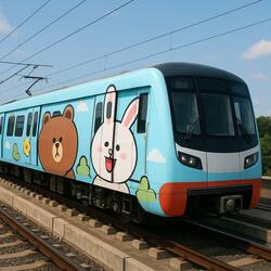 ฉันเดินขึ้นรถไฟฟ้า