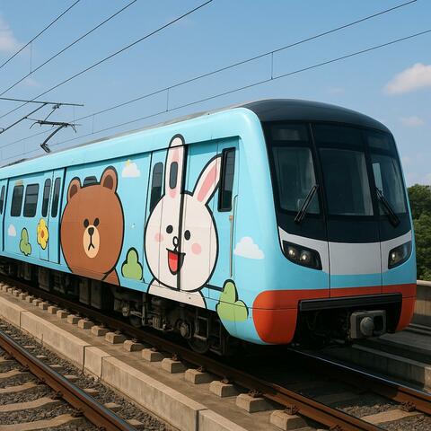 ฉันเดินขึ้นรถไฟฟ้า