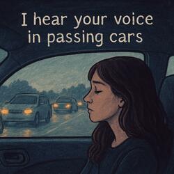 I hear your voice in passing cars