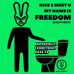 nice to meet u, my name is F R E E D O M