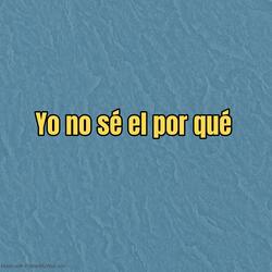 Yo no se el por que
