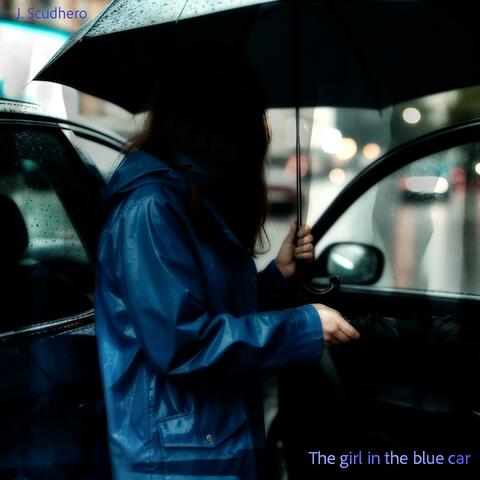 The girl in the blue car