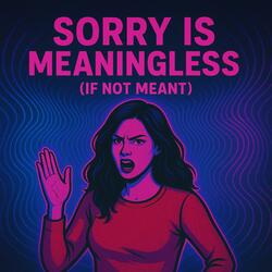 Sorry is meaningless (if not meant)