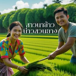 สาวนาข้าวบ่าวสวนยาง