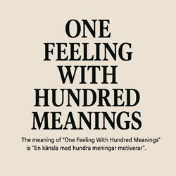 One Feeling With Hundred Meanings