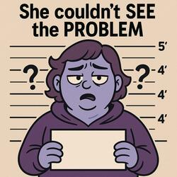 She couldn't SEE the PROBLEM