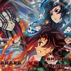 Tanjiro & Giyu vs Akaza