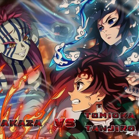 Tanjiro & Giyu vs Akaza