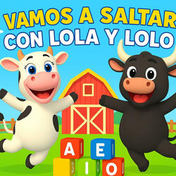 vaca lola, toro beto y pollito pio, saltan y dan un brinquito