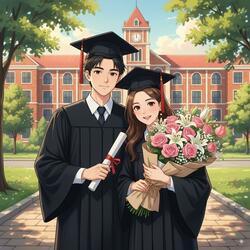 รูปคู่รับปริญญา