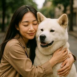 Yesterday is gone (Goro white dog)