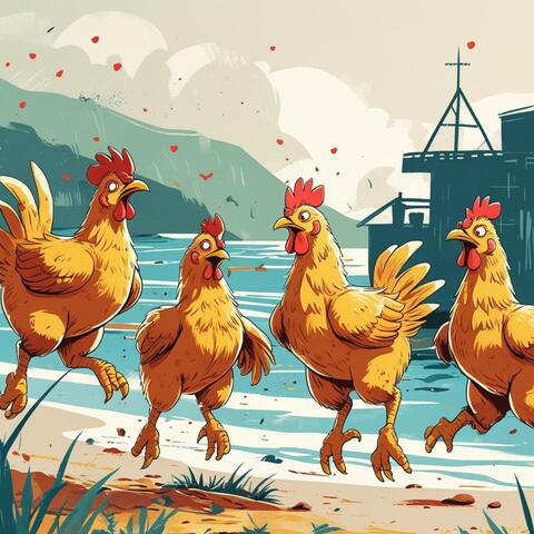 My Chicken Won't Get Off the Trampolines