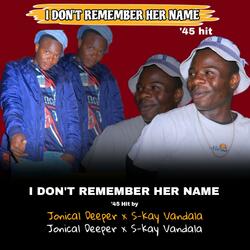 I DON'T REMEMBER HER NAME 45 HIT (feat. S-kay vandala)