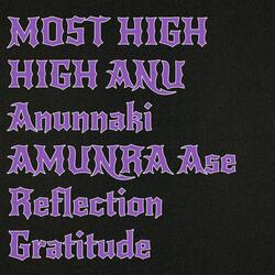 Cosmic Most High Anu Anunnaki Reflection Gratitude
