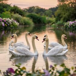 Лебеді крила розкрили