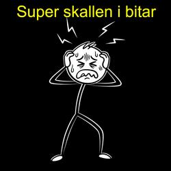Super skallen i bitar