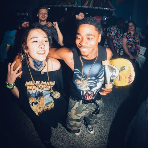 Lets fly through the town on our skateboards