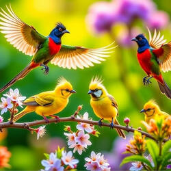 Birds Fly Into The Woods
