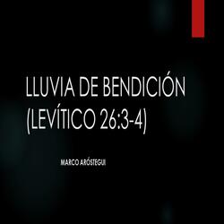 Lluvia de Bendición (Levítico 26:3-4)