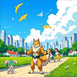 Afternoon Park School Adventure battle