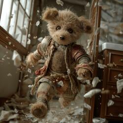 화장실 휴지통을 뒤집어버린 강아지