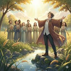 豊穣よ　みどりの耀き　O abundance, the brilliance of green.