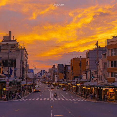 モノクロ夕暮れ