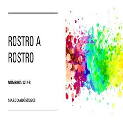 Rostro a Rostro (Números 12:7-8)