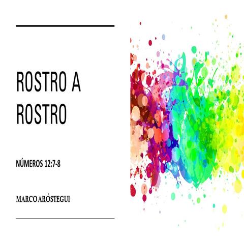 Rostro a Rostro (Números 12:7-8)