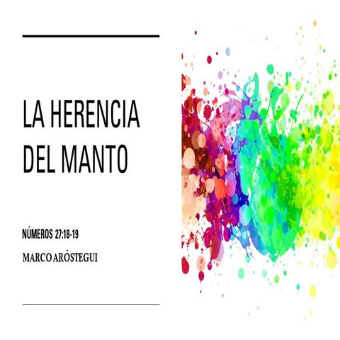 La Herencia del Manto (Números 27:18-19)
